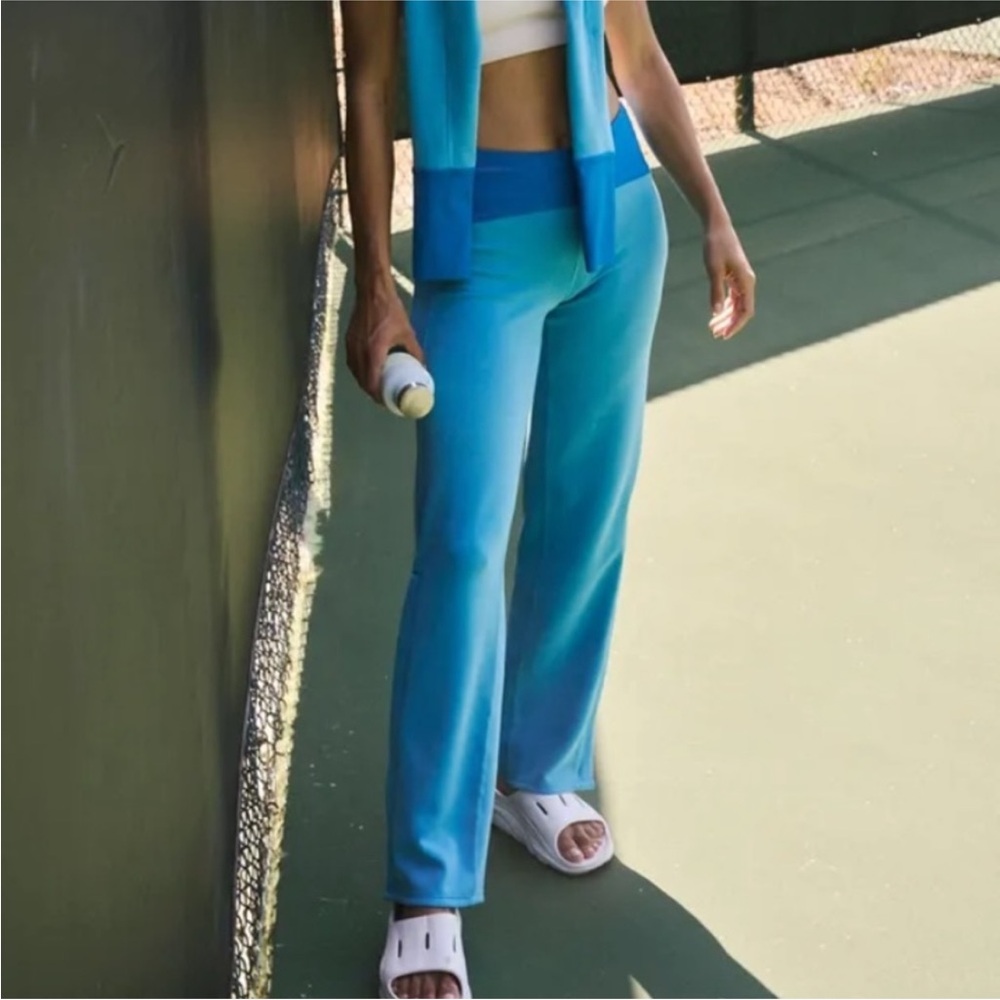 Small Free People Movement Blue Formula Won Zipper Track Pants